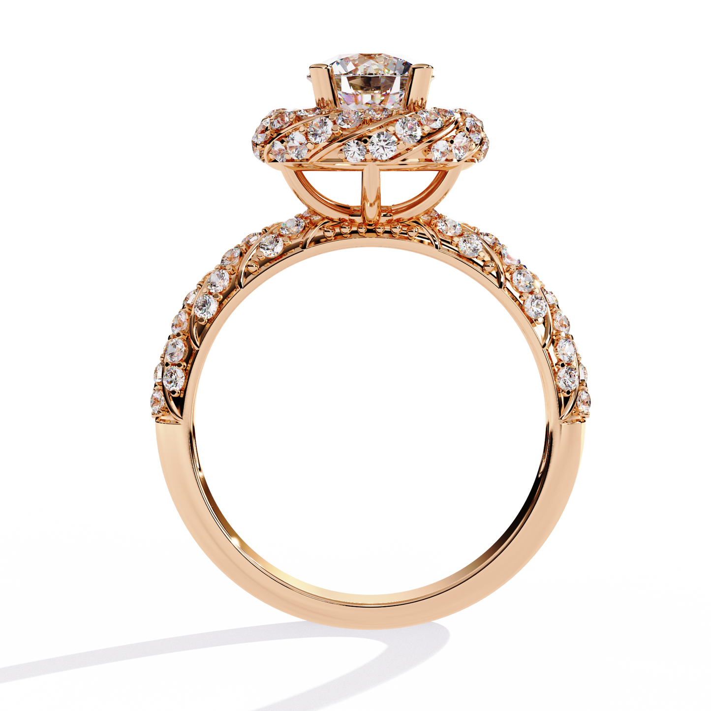 Sacred Halo Solitaire Diamond Ring
