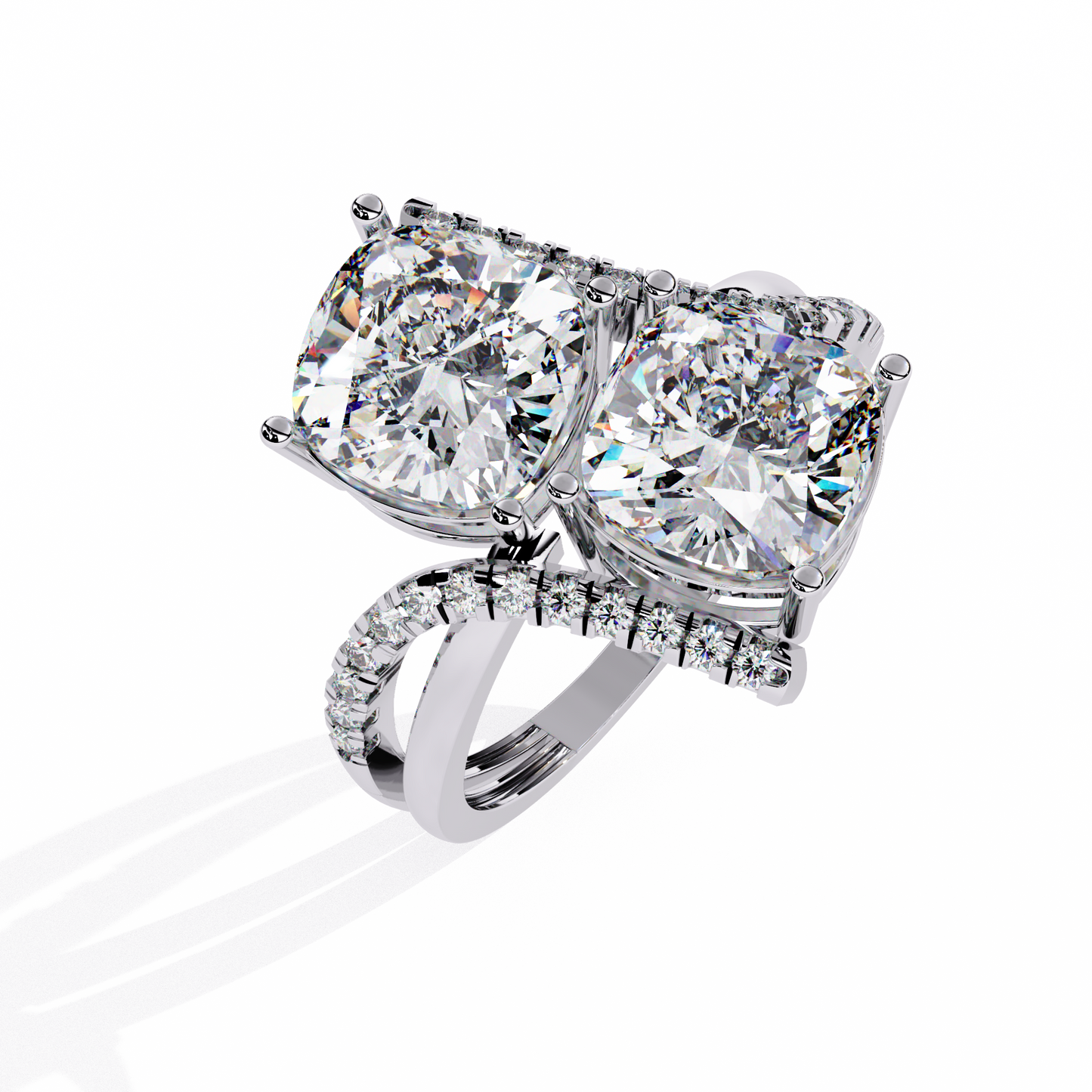 Goccia di Luce Cushion Solitaire Ring