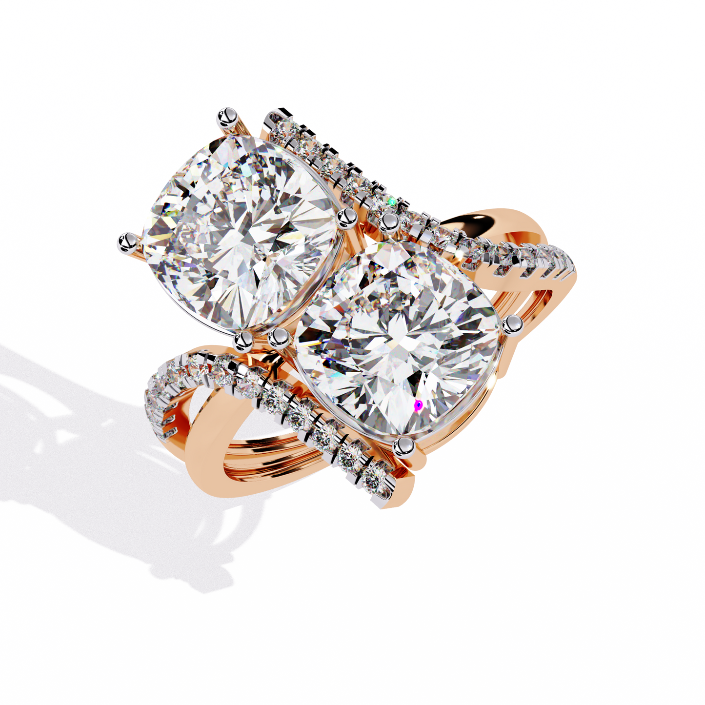 Goccia di Luce Cushion Solitaire Ring