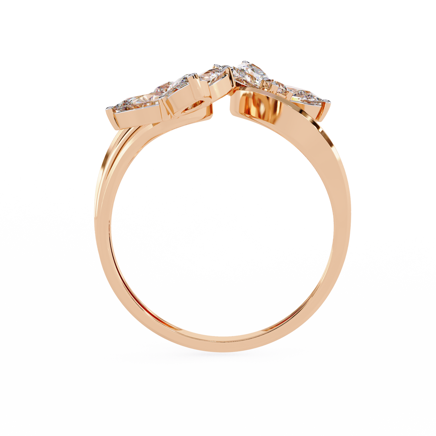 Trinity Teardrop Diamond Ring