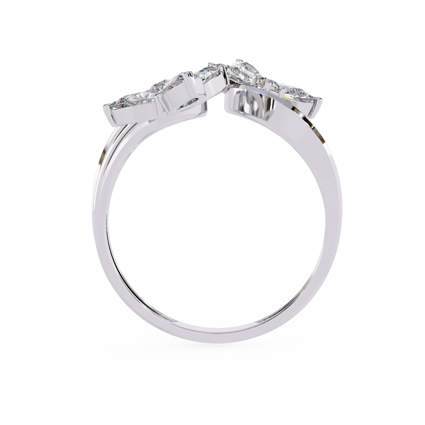 Trinity Teardrop Diamond Ring