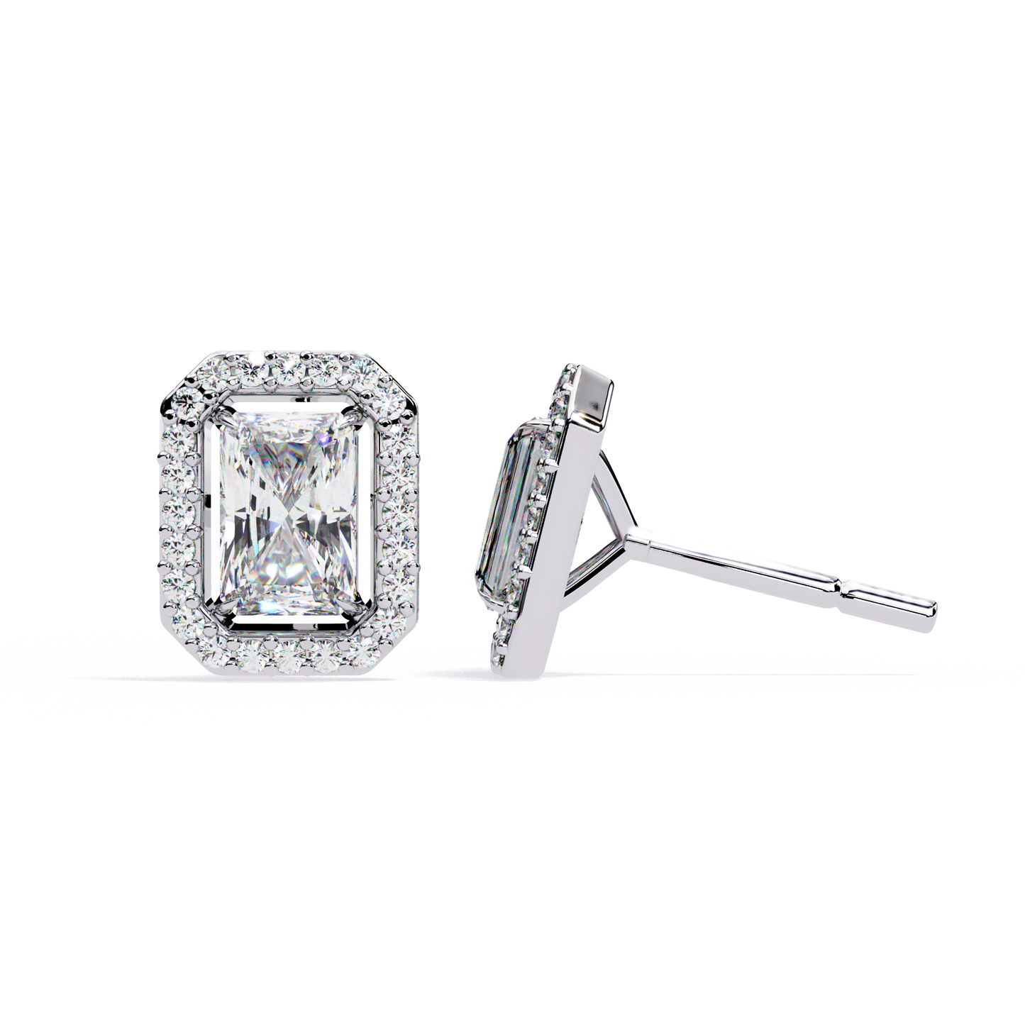 Splendore Classico Radiant Diamond Earrings