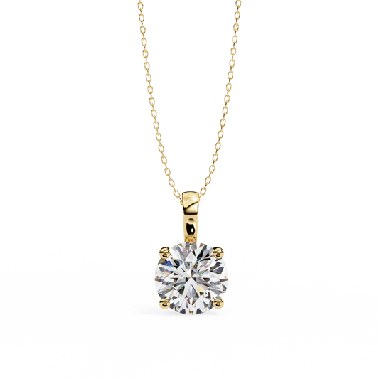 Prima Veridienne Round Solitaire Pendant