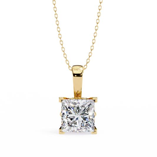 Regalia Puriste Princess Cut Solitaire Pendant