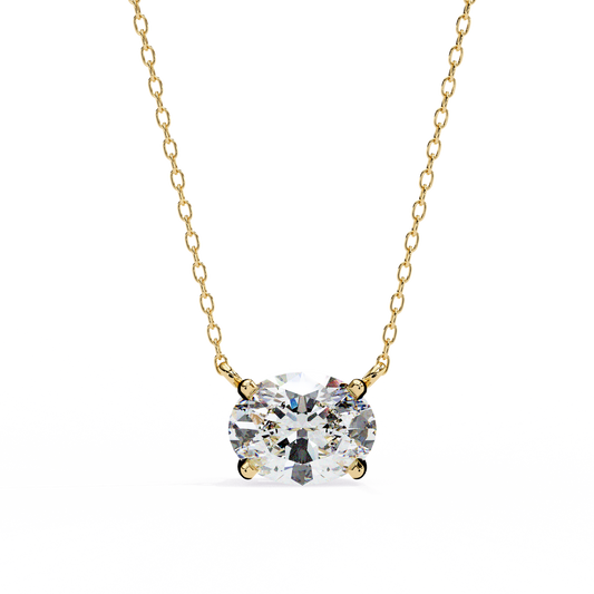 Belgravia Oval Solitaire Pendant