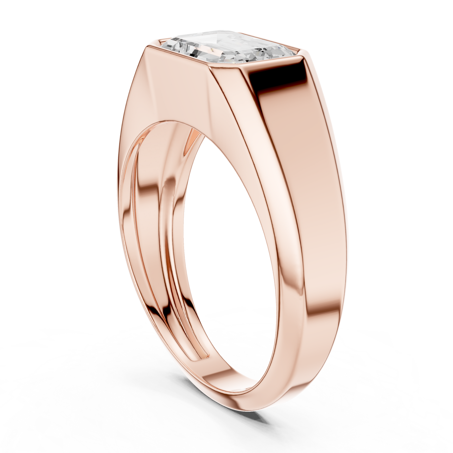 Echelon Solitaire Diamond Ring for Men