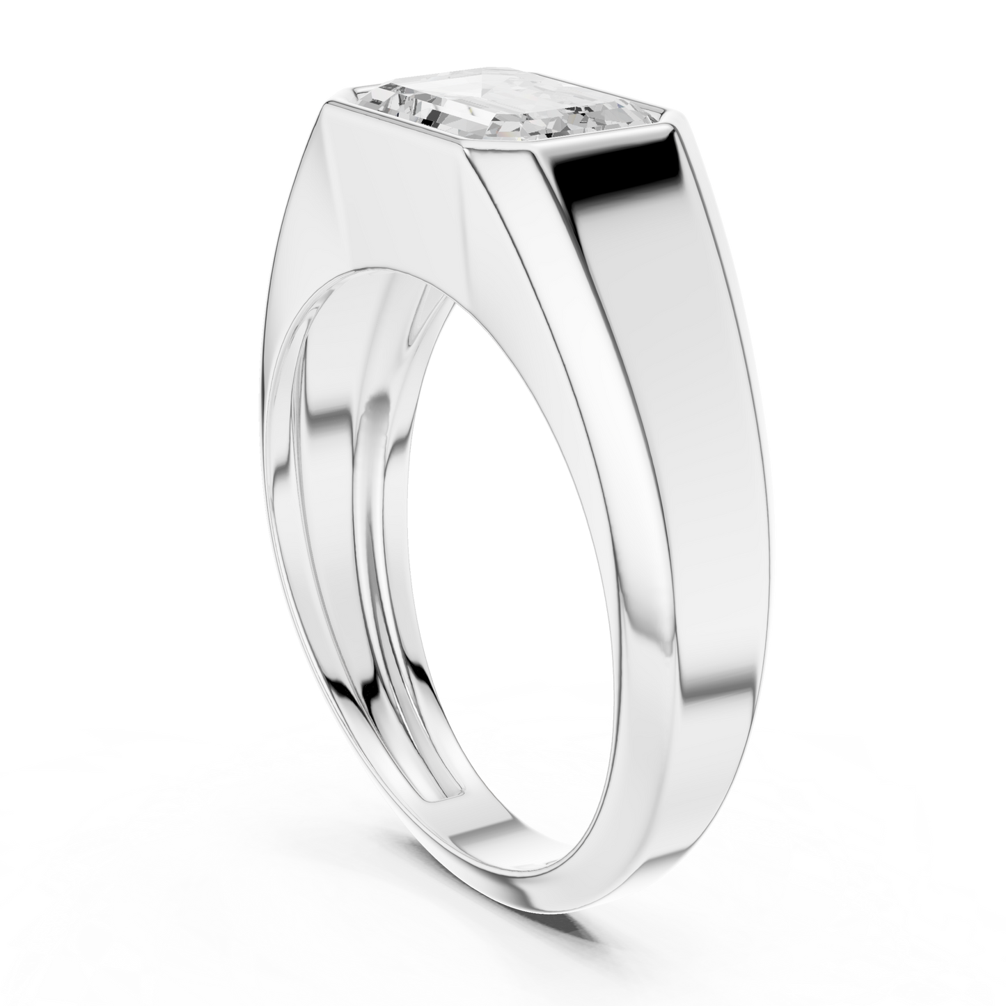Echelon Solitaire Diamond Ring for Men