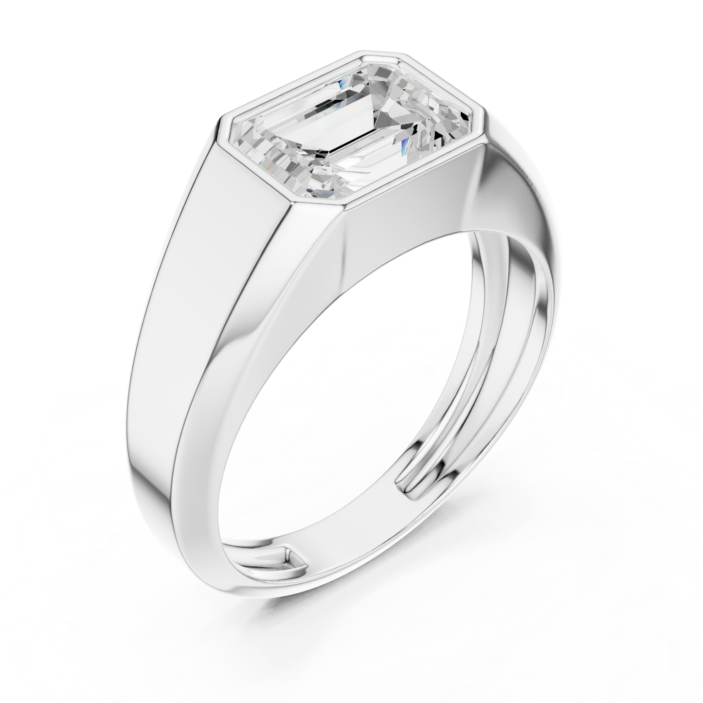 Echelon Solitaire Diamond Ring for Men