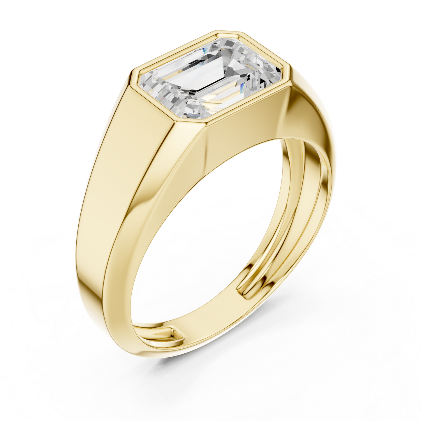 Echelon Solitaire Diamond Ring for Men