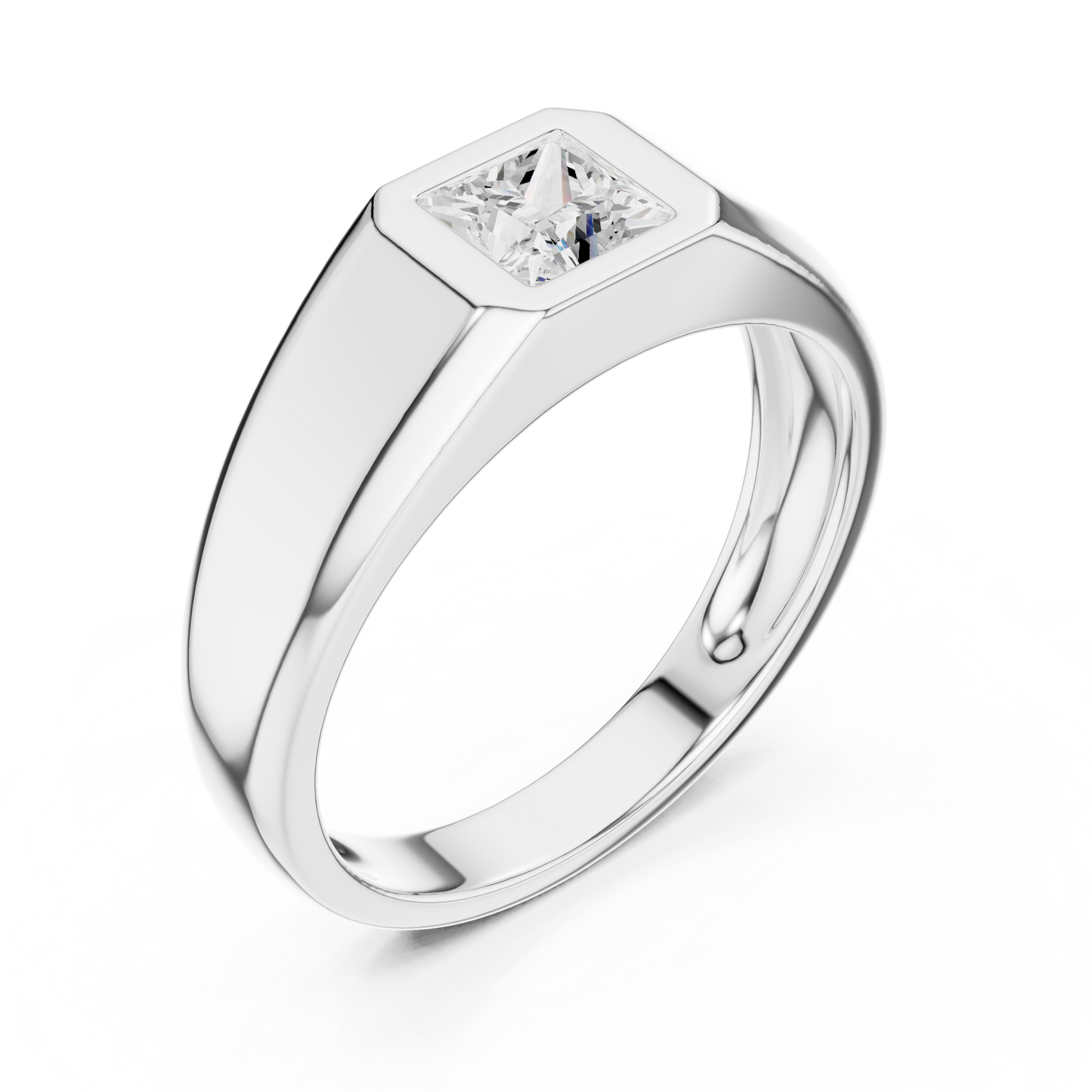 Rune Solitaire Diamond Ring for Men