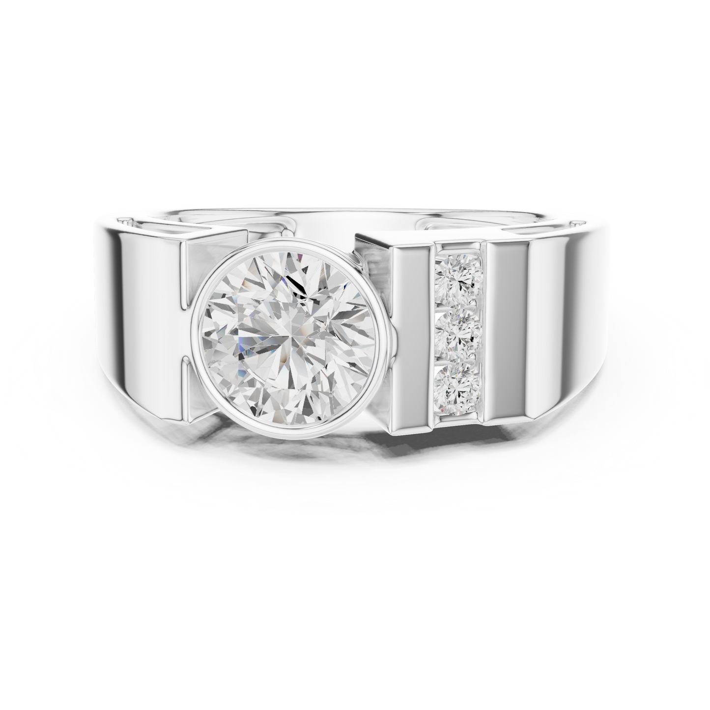 Roux Solitaire Diamond Ring for Men