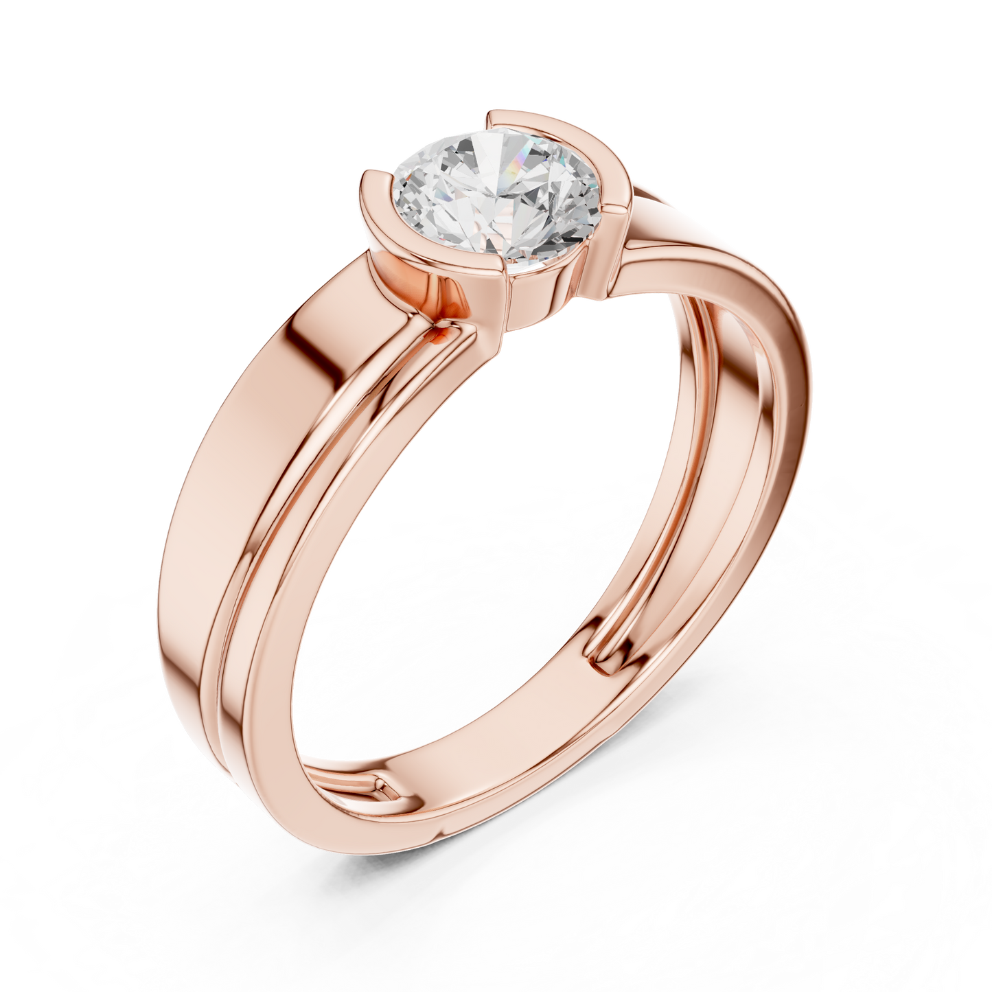 Zephyr Solitaire Diamond Ring for Men