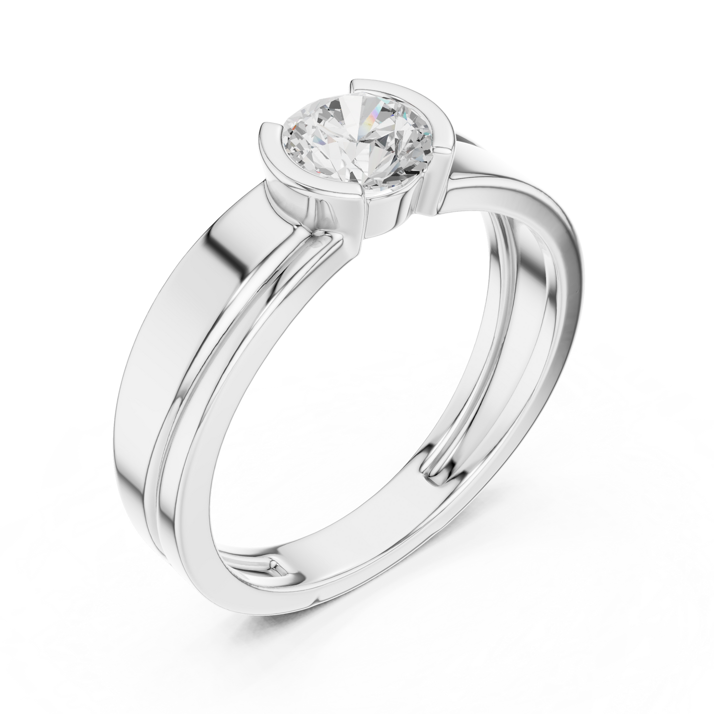Zephyr Solitaire Diamond Ring for Men
