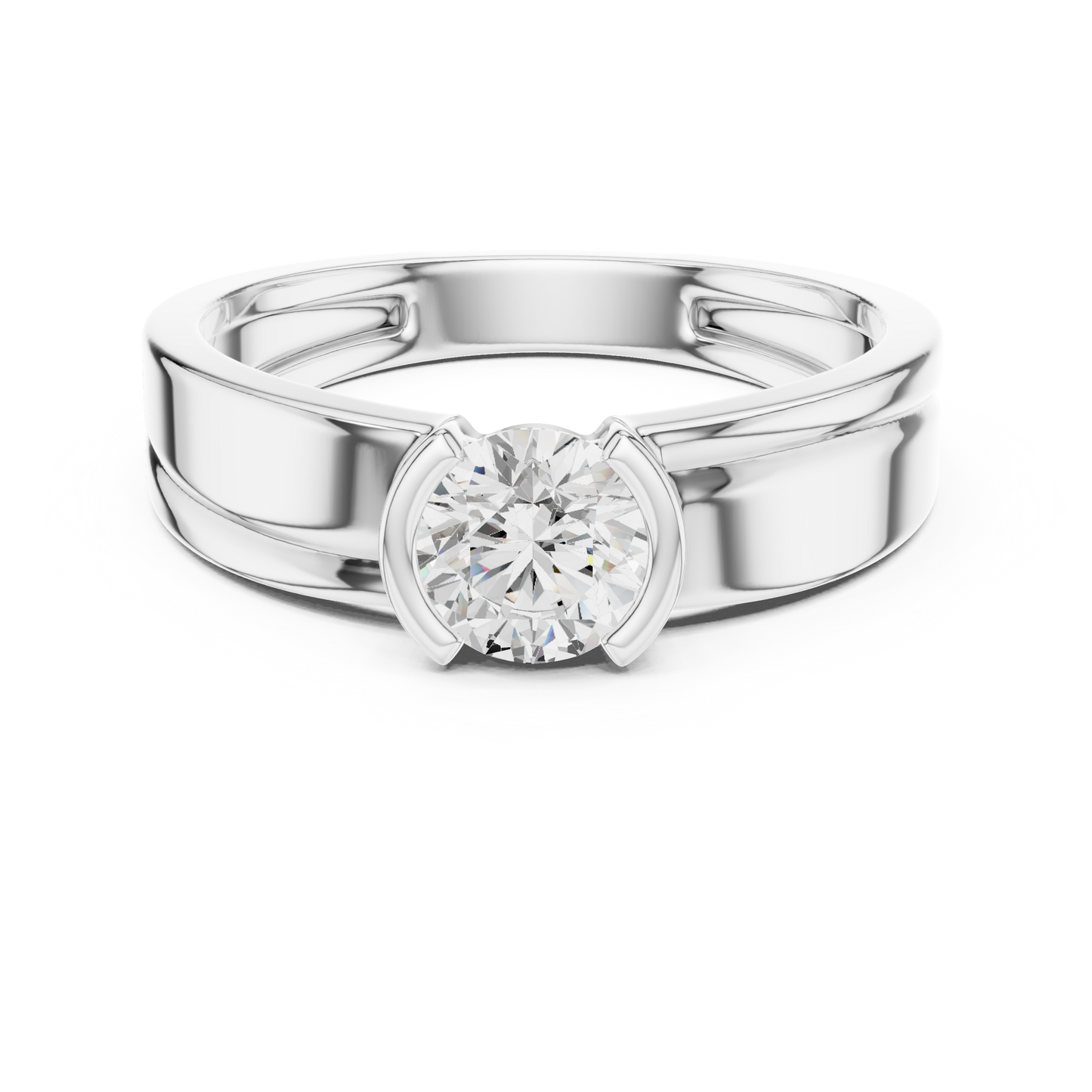 Zephyr Solitaire Diamond Ring for Men