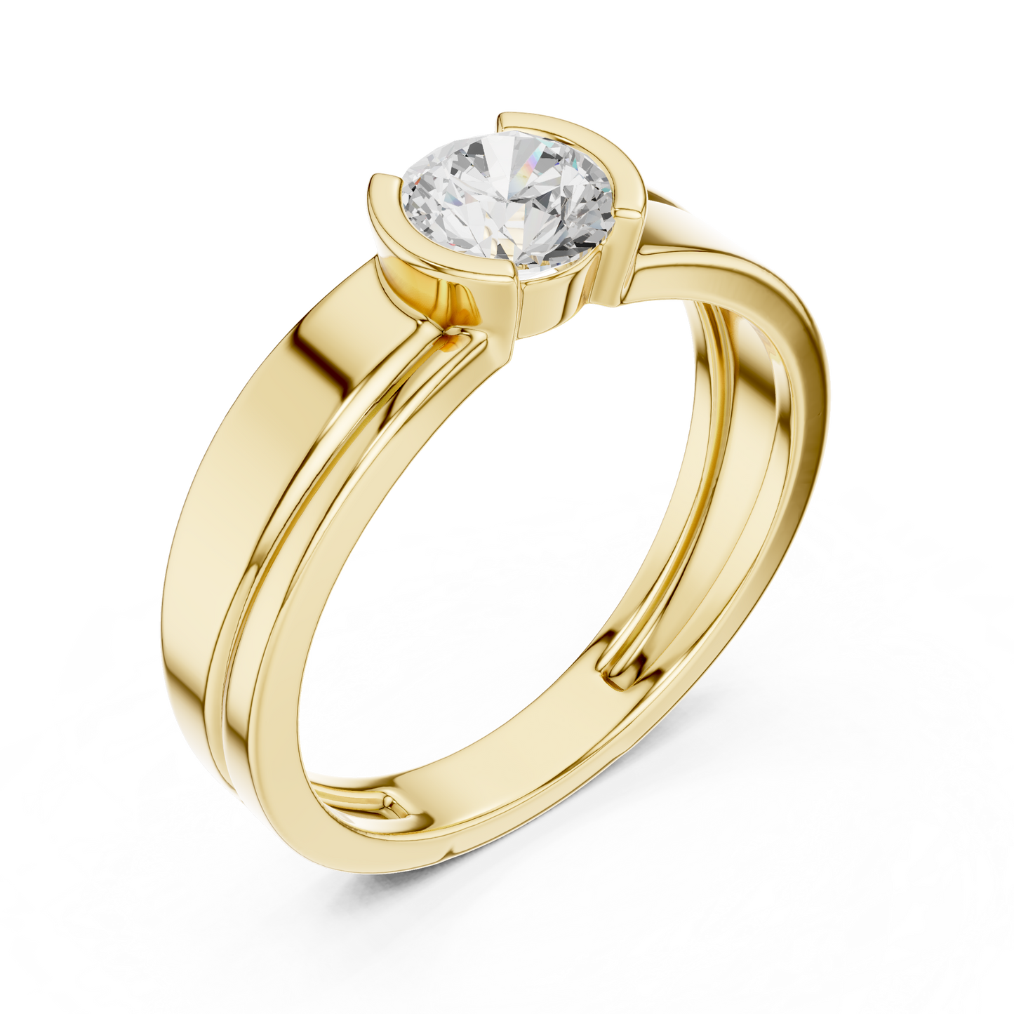 Zephyr Solitaire Diamond Ring for Men