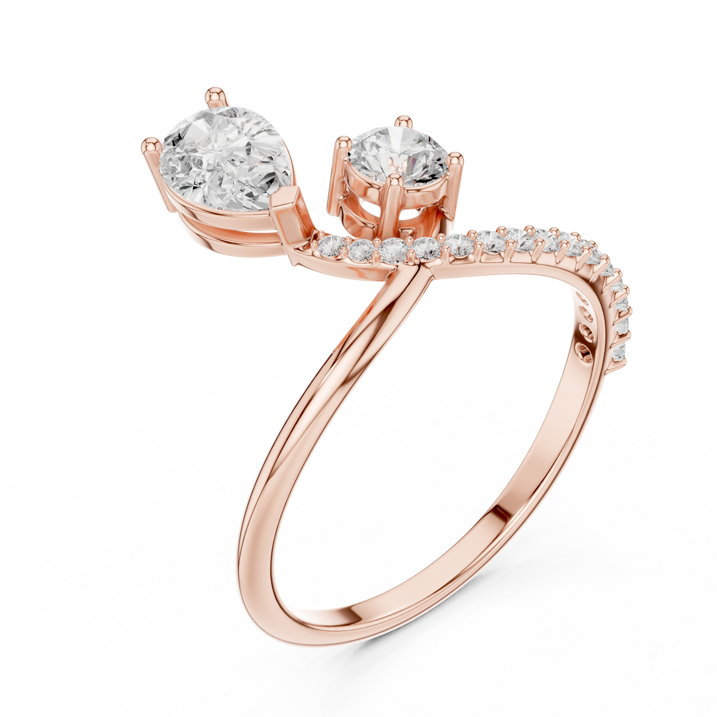 Phoenix Knot Diamond Ring