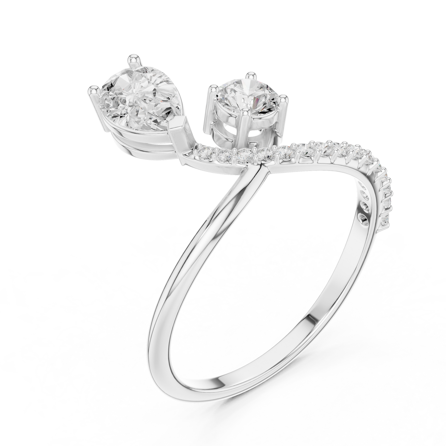 Phoenix Knot Diamond Ring
