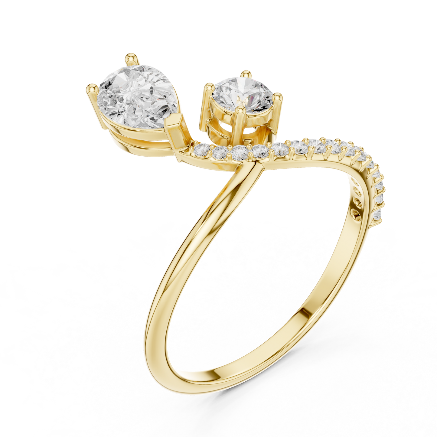 Phoenix Knot Diamond Ring