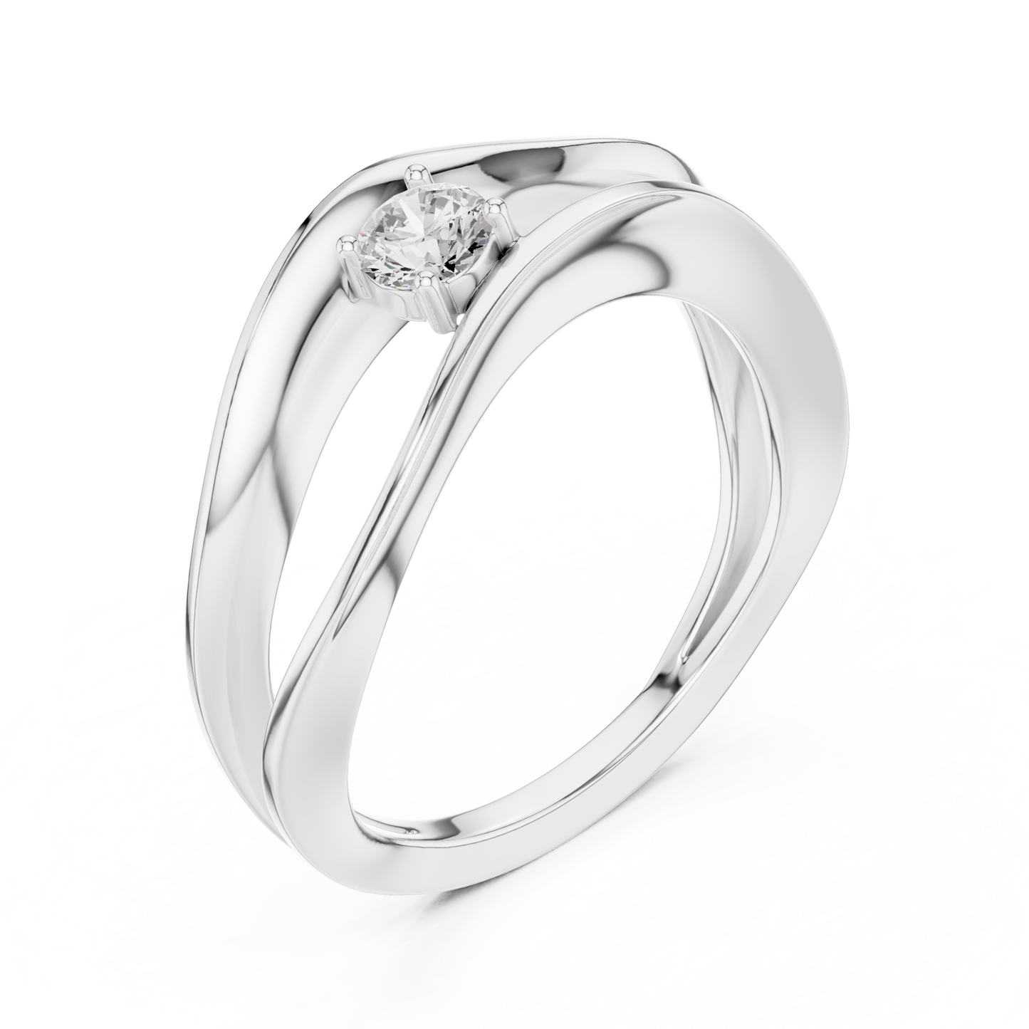 Silken Halo Diamond Ring