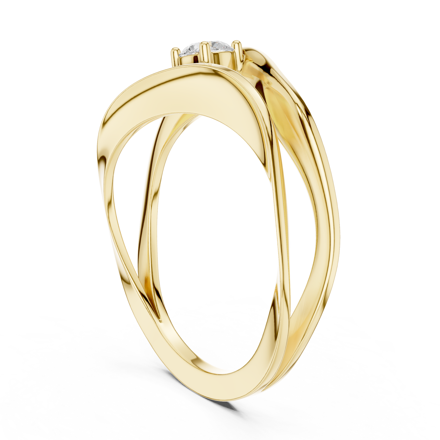 Silken Halo Diamond Ring