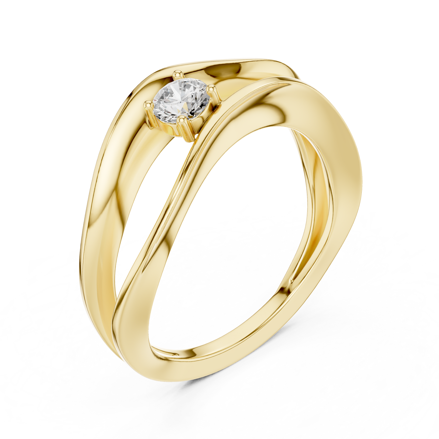 Silken Halo Diamond Ring