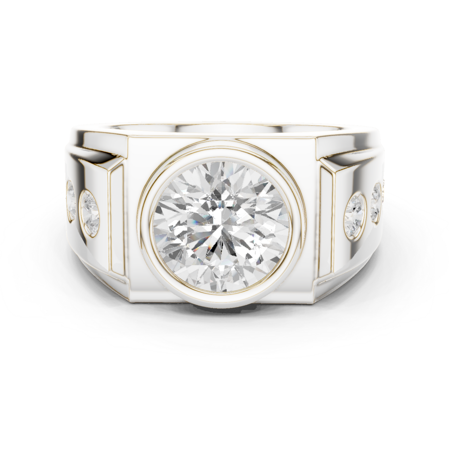 Phantom Stone Men Solitaire Ring
