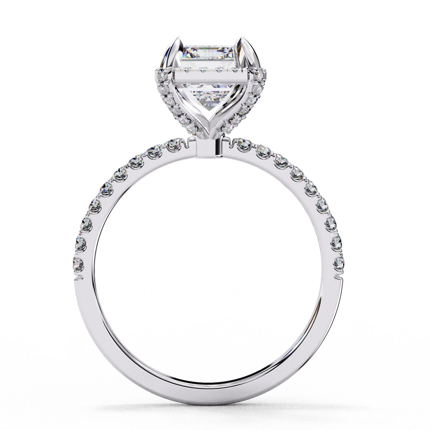 Celestine Opulence Emerald Solitaire Ring