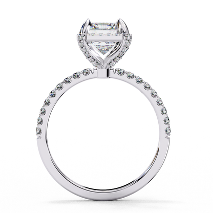 Celestine Opulence Emerald Solitaire Ring
