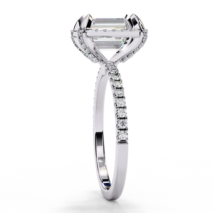 Celestine Opulence Emerald Solitaire Ring
