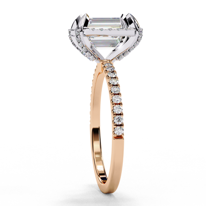 Celestine Opulence Emerald Solitaire Ring