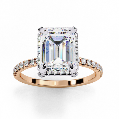 Celestine Opulence Emerald Solitaire Ring