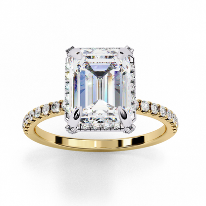 Celestine Opulence Emerald Solitaire Ring