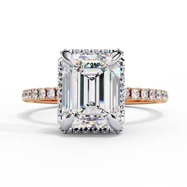 Celestine Opulence Emerald Solitaire Ring