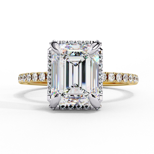Celestine Opulence Emerald Solitaire Ring