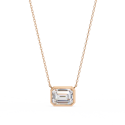 Lunaria Aristelle Emerald Solitaire Pendant