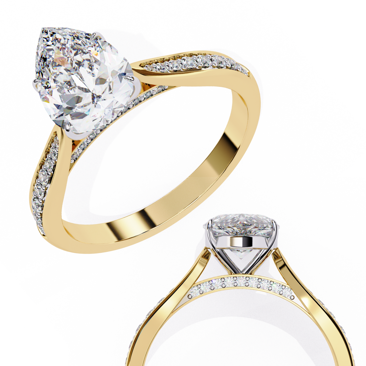 Étoile Sincera Pear Solitaire Ring