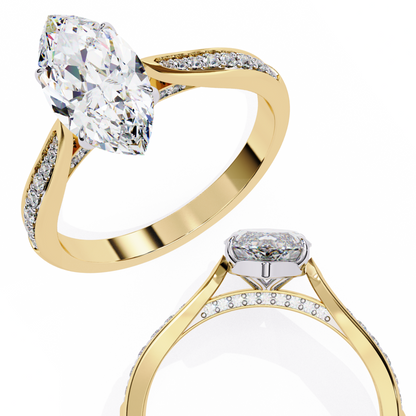 Celestique Éclat Marquise Solitaire Ring