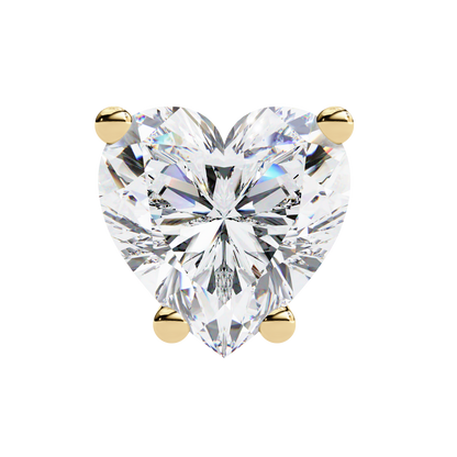 Forever One Heart Cut Solitaire Studs