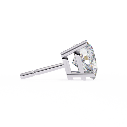 Forever One Heart Cut Solitaire Studs