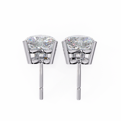 Forever One Heart Cut Solitaire Studs