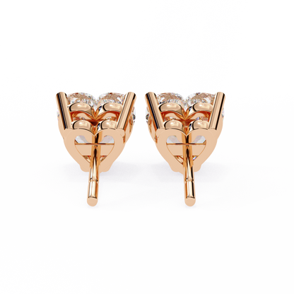 Forever One Heart Cut Solitaire Studs