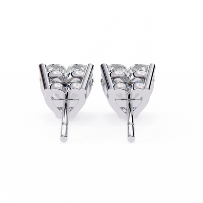 Forever One Heart Cut Solitaire Studs