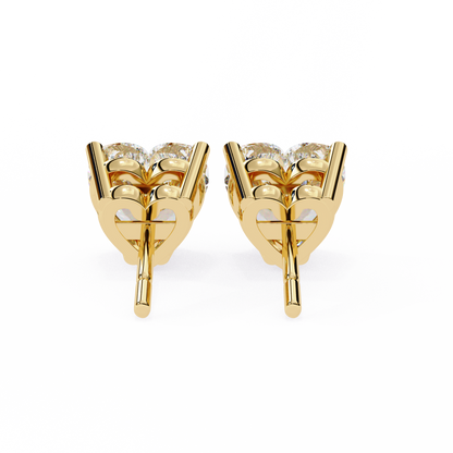 Forever One Heart Cut Solitaire Studs