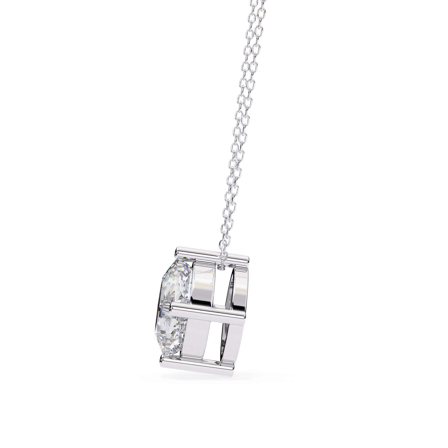 Nerisse Royale Cushion Solitaire Pendant
