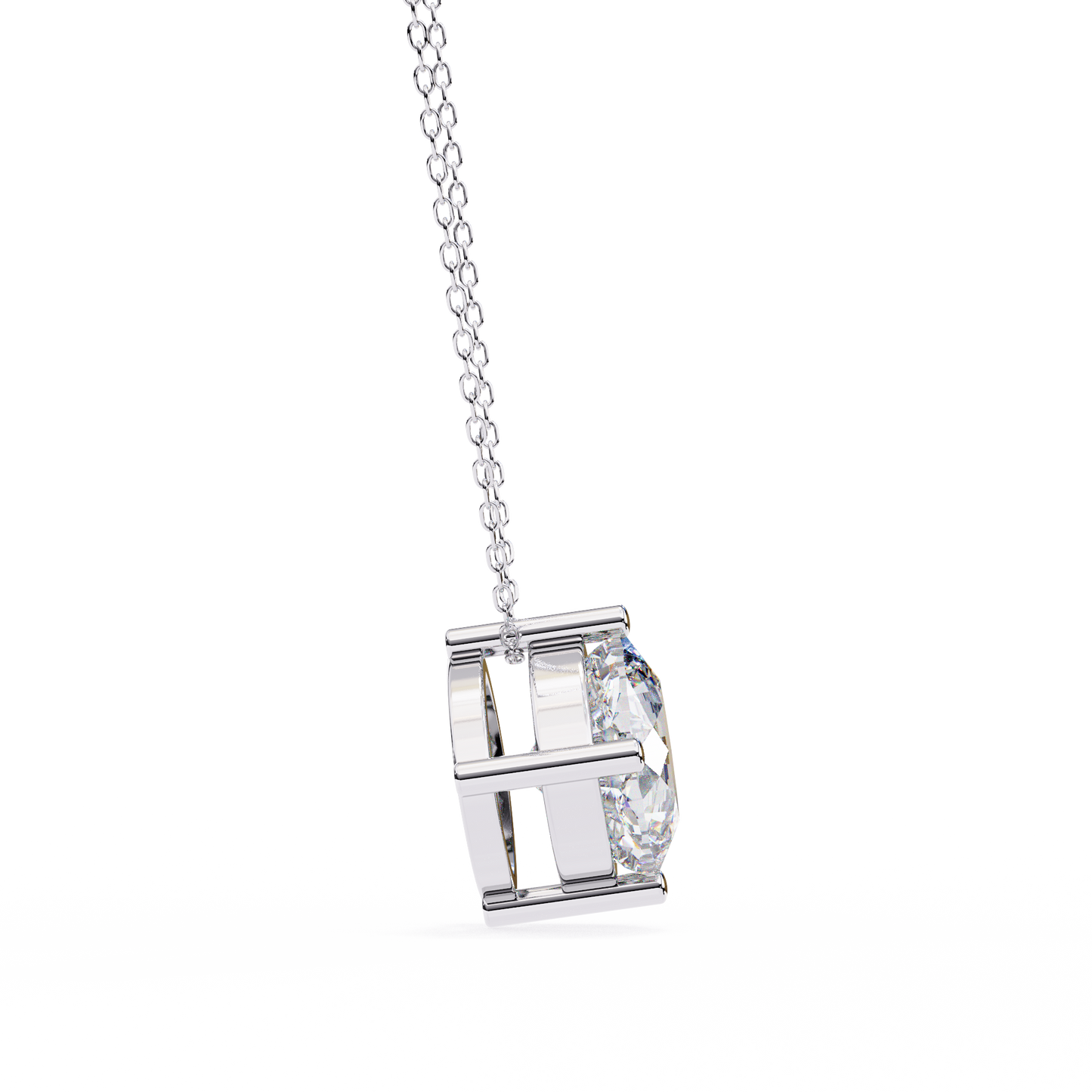 Nerisse Royale Cushion Solitaire Pendant