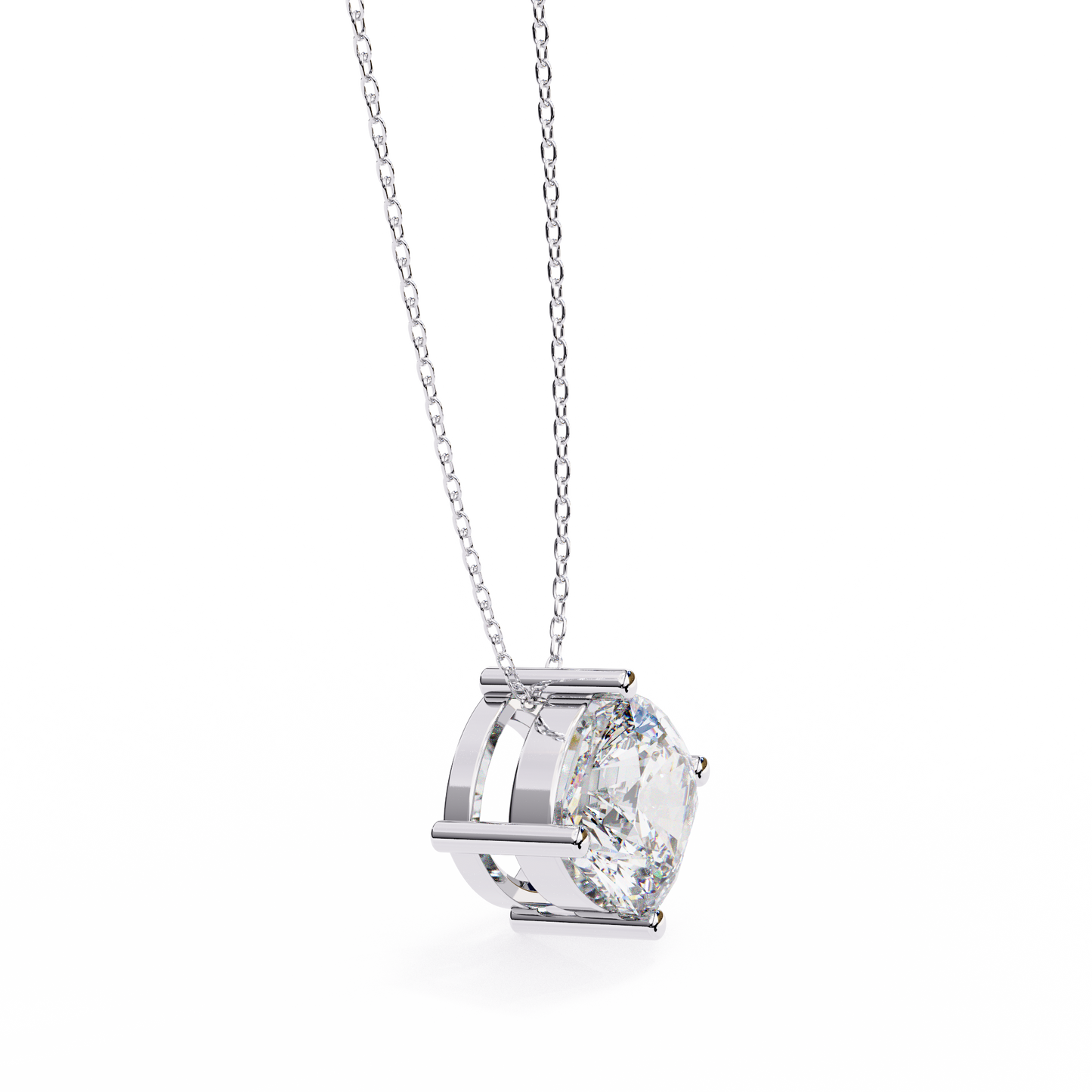 Nerisse Royale Cushion Solitaire Pendant