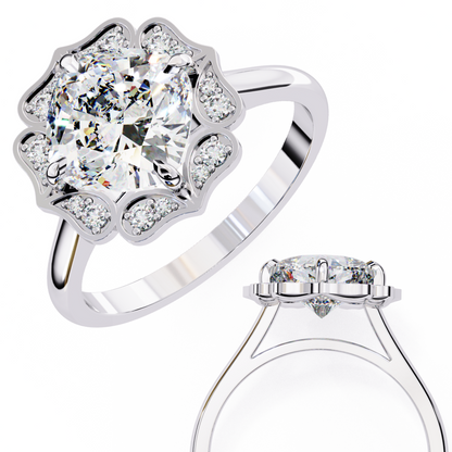 Dolce Volare Cushion Solitaire Ring