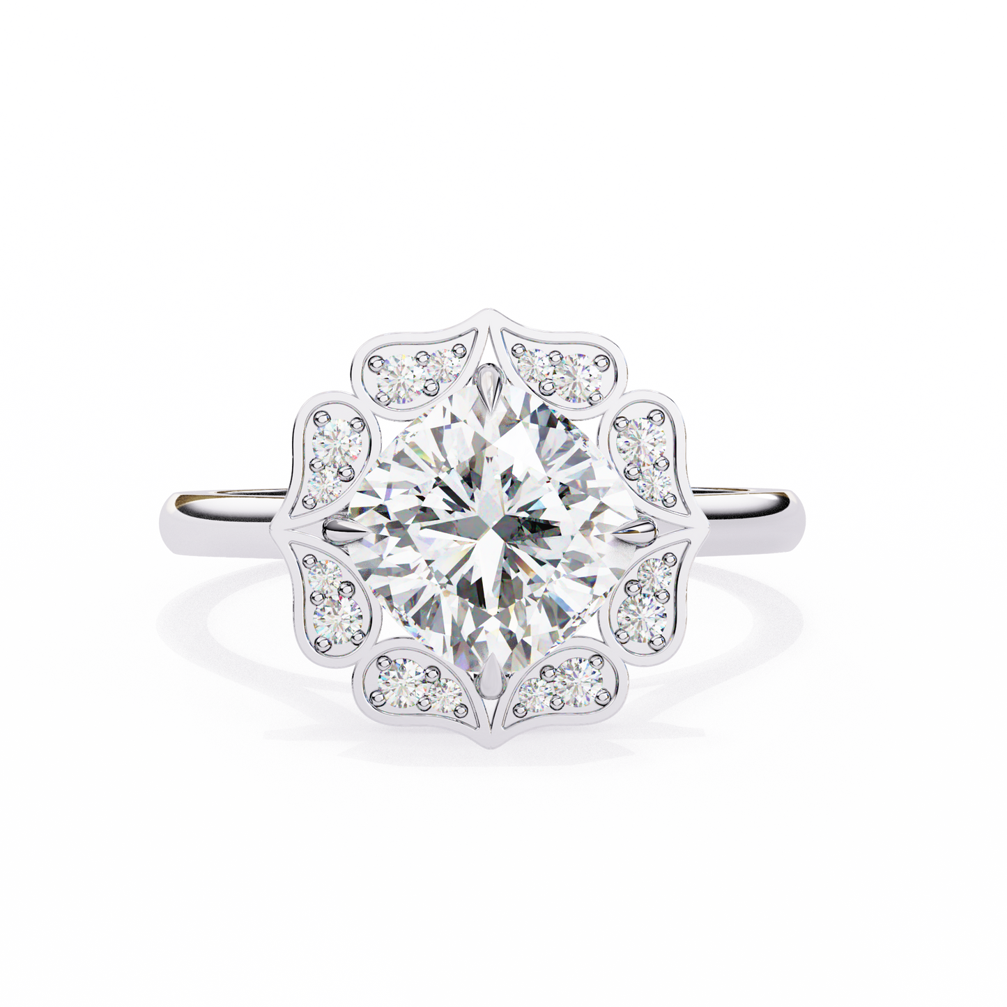 Dolce Volare Cushion Solitaire Ring