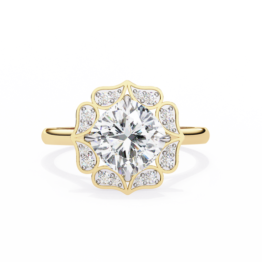 Dolce Volare Cushion Solitaire Ring
