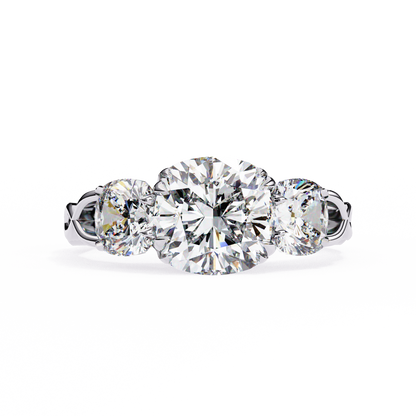 Flutter Glow Cushion Solitaire Ring